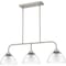 Quoizel Halsey 3-Light Brushed Nickel Island Light HLY336BN - alternate 2